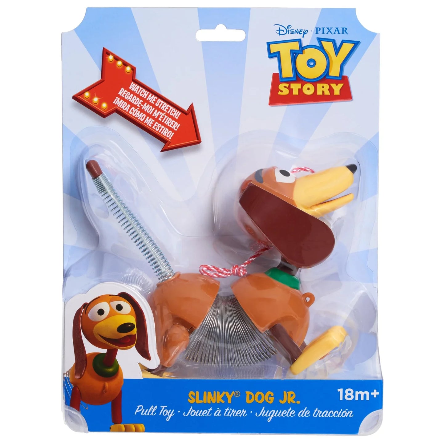 Just Play Animated Movie Slinky Dog Pull Toy Figure, Walking Spring Dog Toy with Leash, Classic Stretch Toy for Toddlers, Preschool Kids Toys Ages 18 Months and Up