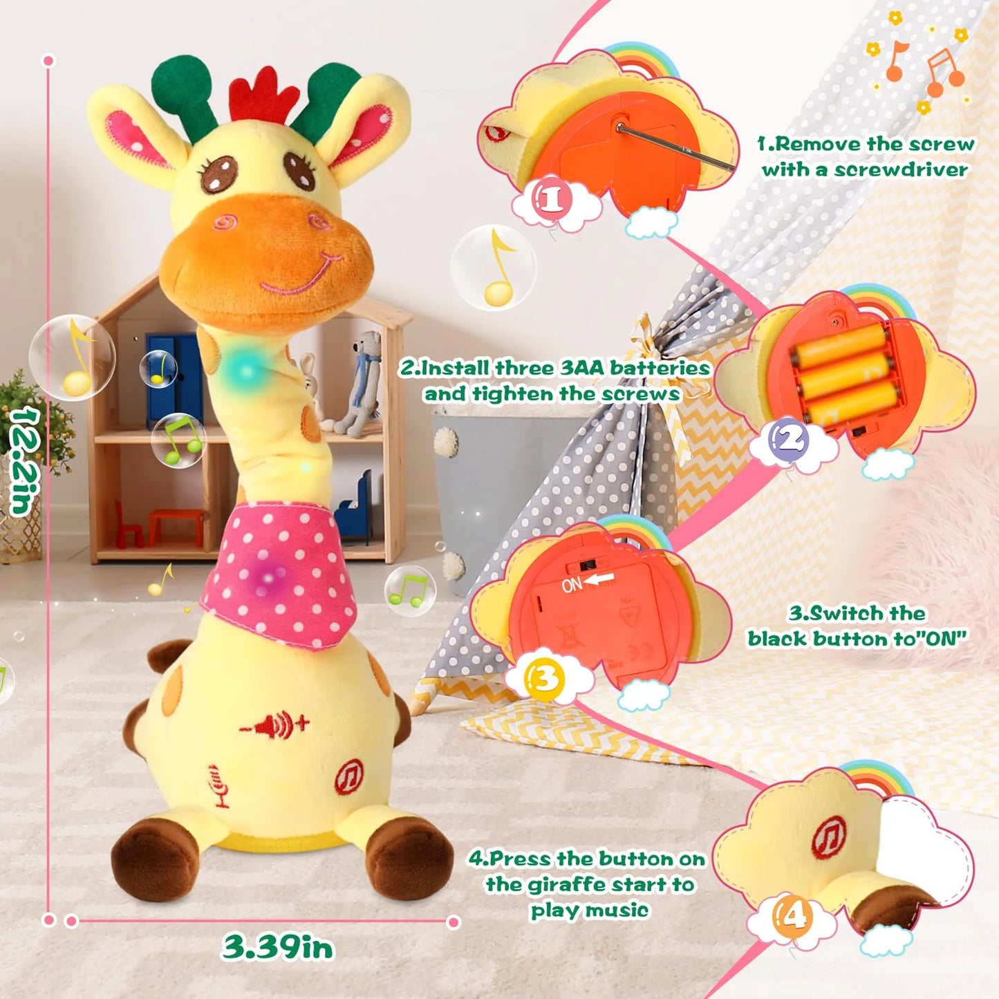 🦒 Interactive Singing Giraffe Plush Keeps Toddlers Entertained For Hours