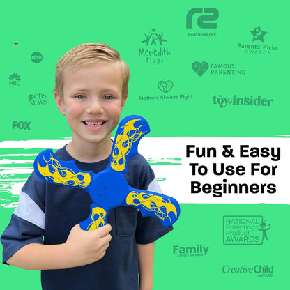 Kaiwatoy®Boomerang for Kids - Toys For Ages 8-13 Boys & Girls - Fun & Easy To Use - Easter Basket Stuffers for Kids 6 7 8 9 10 + Year Old Boy Gifts - Best Easter Gifts & Summer Birthday Gift Ideas for All Ages