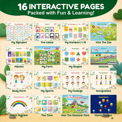 Reusable Activity Book with Stickers on DIN Sheets | Interactive Paper Sticker Activities for Matching, Coloring, and Fine Motor Skills Development, Ideal for Travel