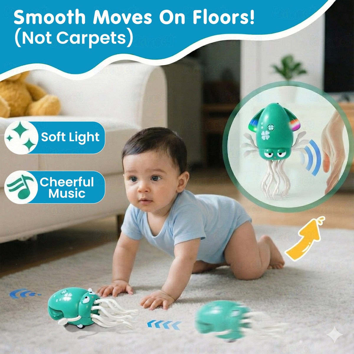 Electric Crawling & Dancing Octopus - Squid Toy