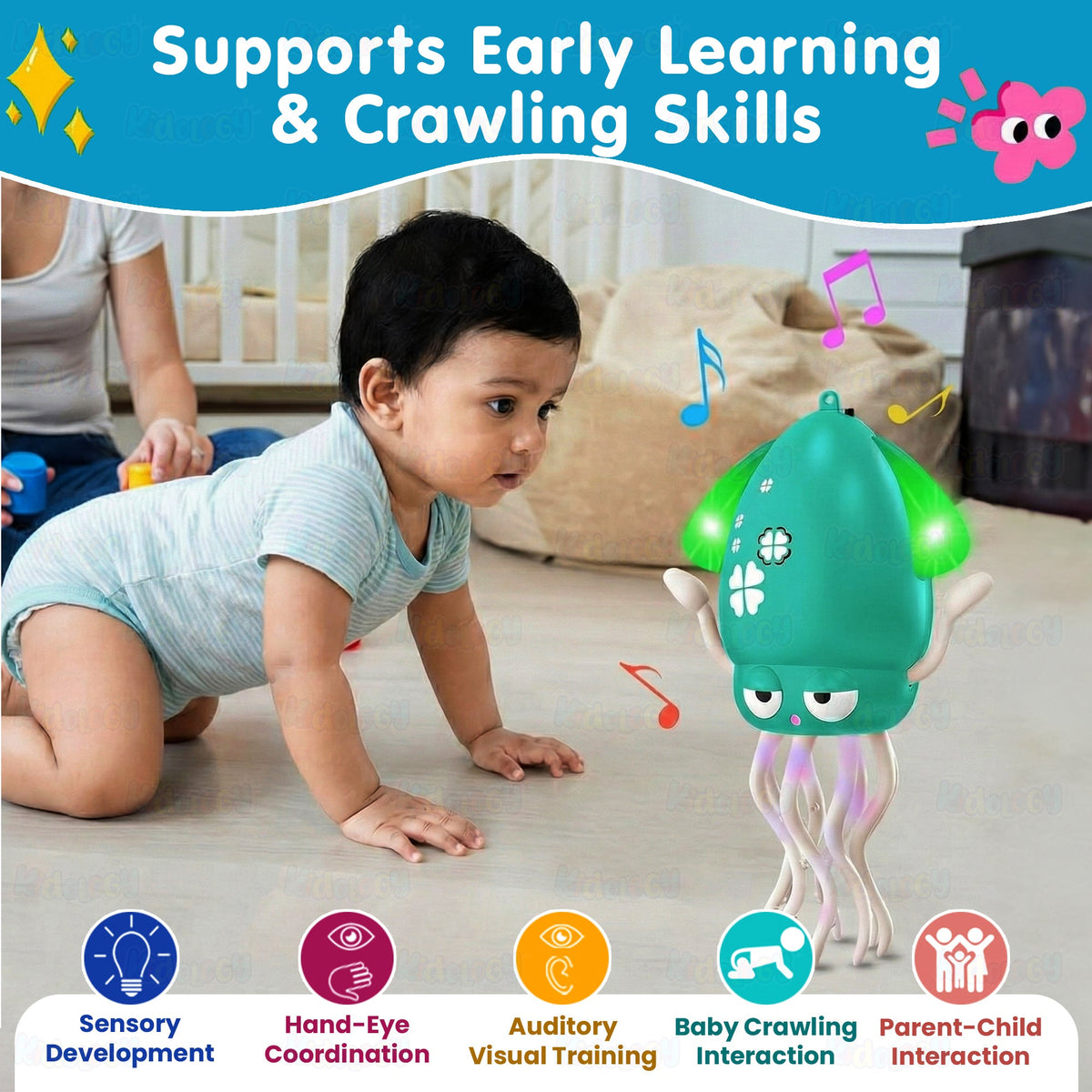 Electric Crawling & Dancing Octopus - Squid Toy