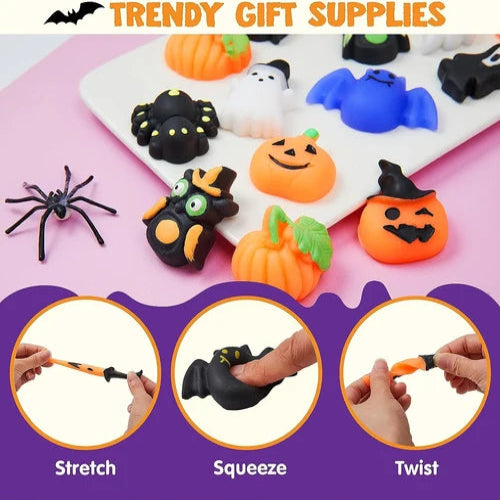 48 Stück Halloween Mochi Squishy Spielzeug als Geschenk für Kinder