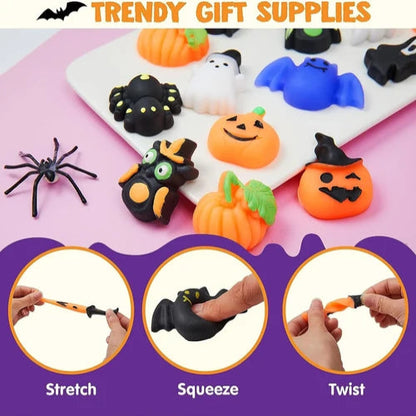 48 Stück Halloween Mochi Squishy Spielzeug als Geschenk für Kinder