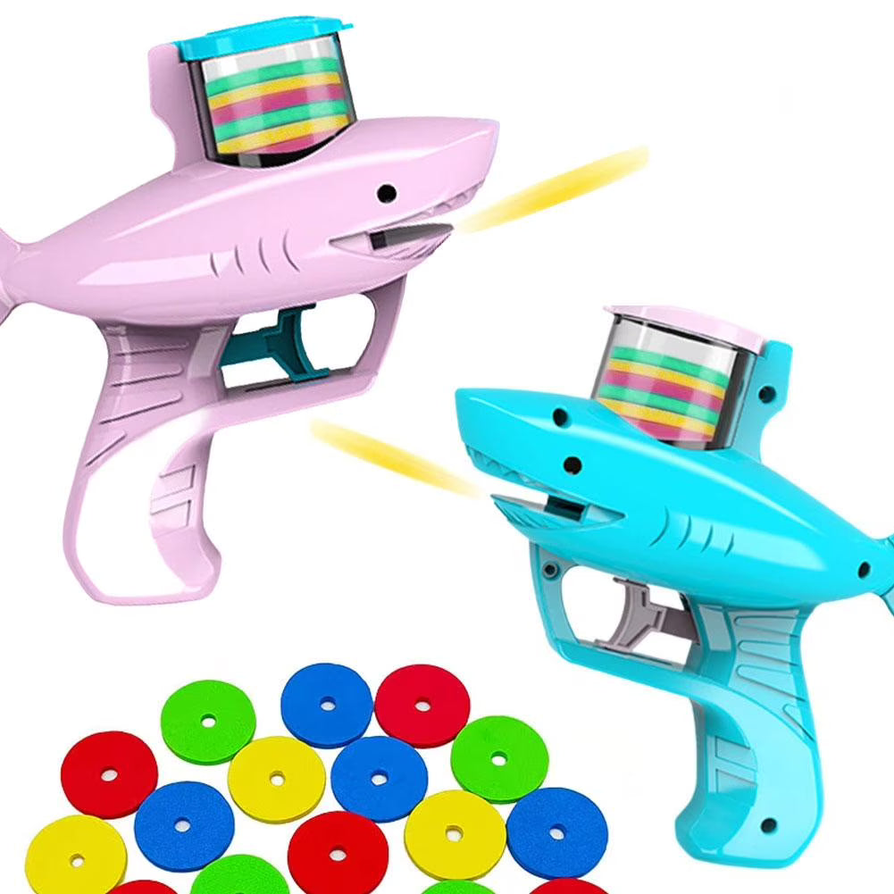 Kaiwatoy®Foam Disc Shooter, Foam Disc Launcher, Summer Activities, and Party Favors for Ages 6-12
