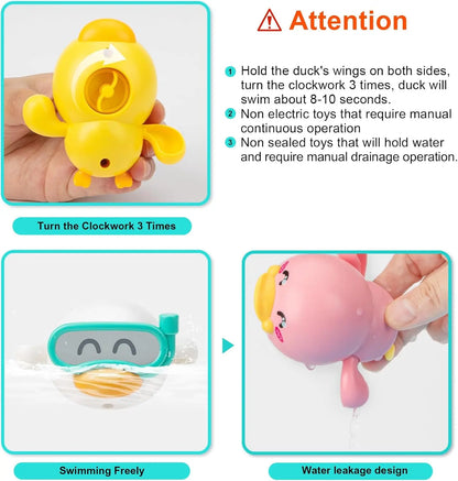 Kaiwatoy®Bath Toys for Toddlers, Cute Swimming Turtle Bath Toys for  Boy Girl Gifts, Water Pool Toys for Baby Toddler Toys, Wind-up Infant Bathtub Toys