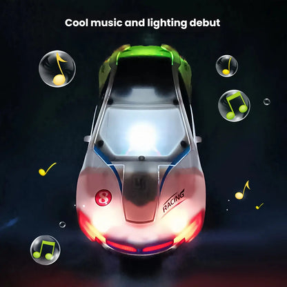 Kaiwatoy®Automatic Deformation Robot Car Toy 1-Second Car-to-Robot Transformation, Cool Glowing Lights, Auto-Turn When Obstacles, Battery-Powered Transformer Car & Kids' Police Car Toy, Perfect Birthday Gift