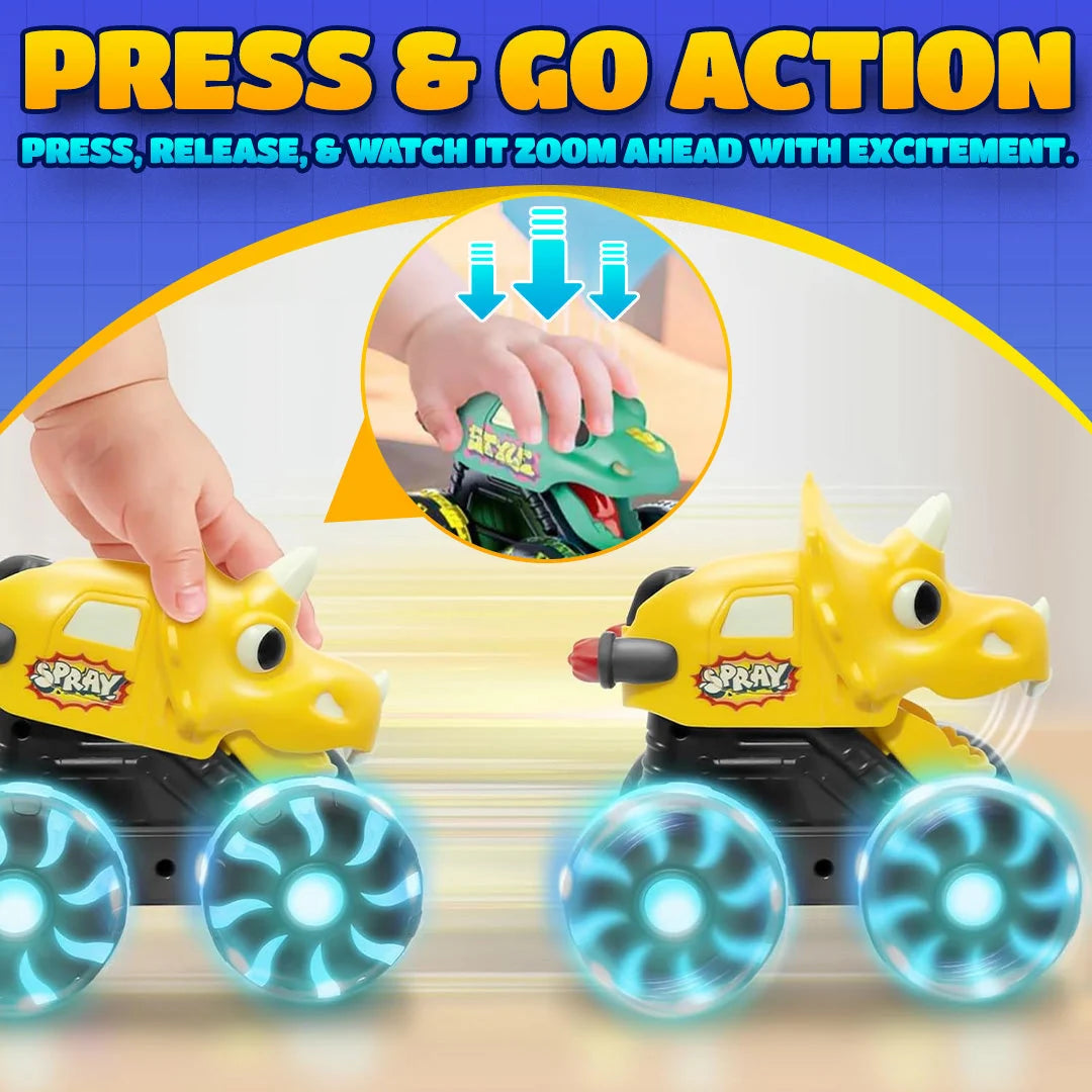 🦖 Dino Dash Press & Go Dinosaurier-Monster-Truck-Spielzeug