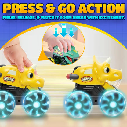 🦖 Dino Dash Press & Go Dinosaurier-Monster-Truck-Spielzeug