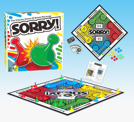 Kaiwatoy®Sorry! Board Game for Kids Ages 6 and Up; Classic Hasbro Board Game; Each Player Gets 4 Pawns; Family Game