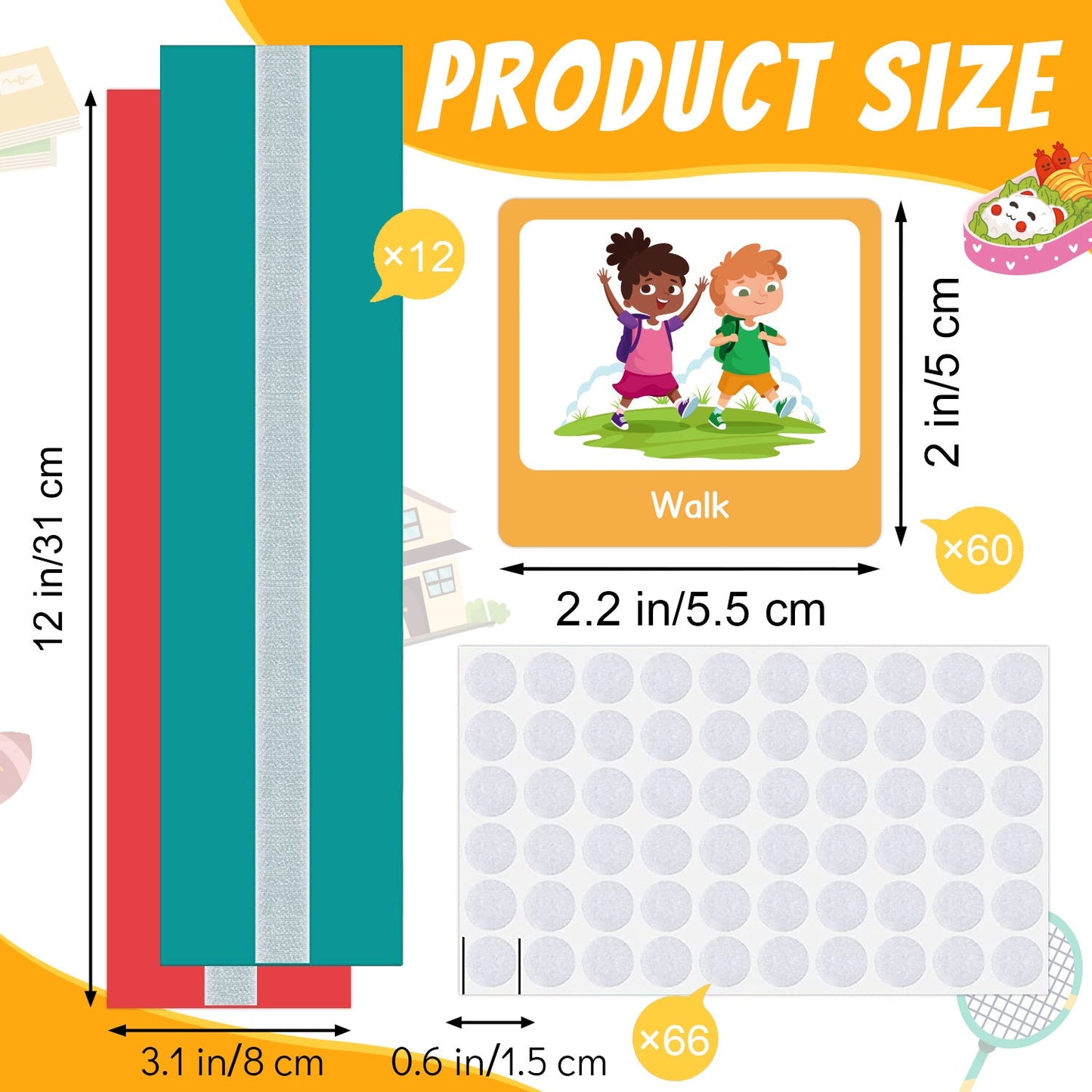 Kaiwatoy®Children's Visual Schedule Chart: Non-Verbal Communication Visual Aid, Daily Routine Planning Cards