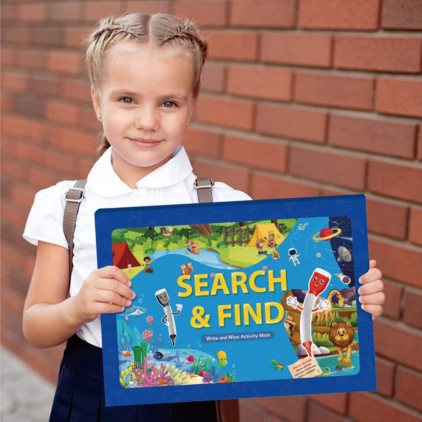 Kaiwatoy®Search and Find Early Education Sets: Preschool Learning Activity Mats and Reusable Early Learning Cards