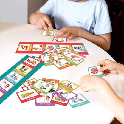 Kaiwatoy®Children's Visual Schedule Chart: Non-Verbal Communication Visual Aid, Daily Routine Planning Cards
