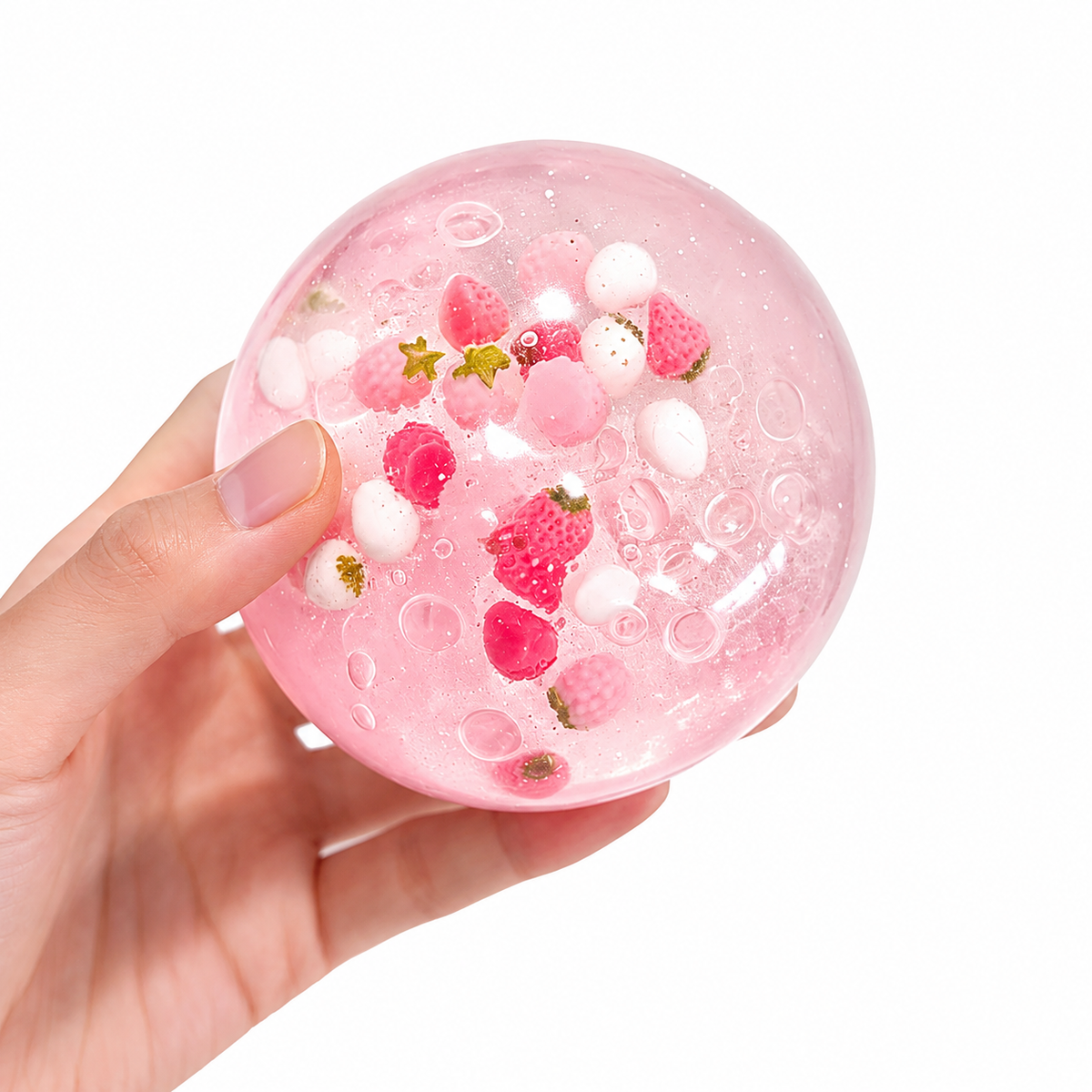 Strawberry Crystal Ball Squishy Fidget Toy