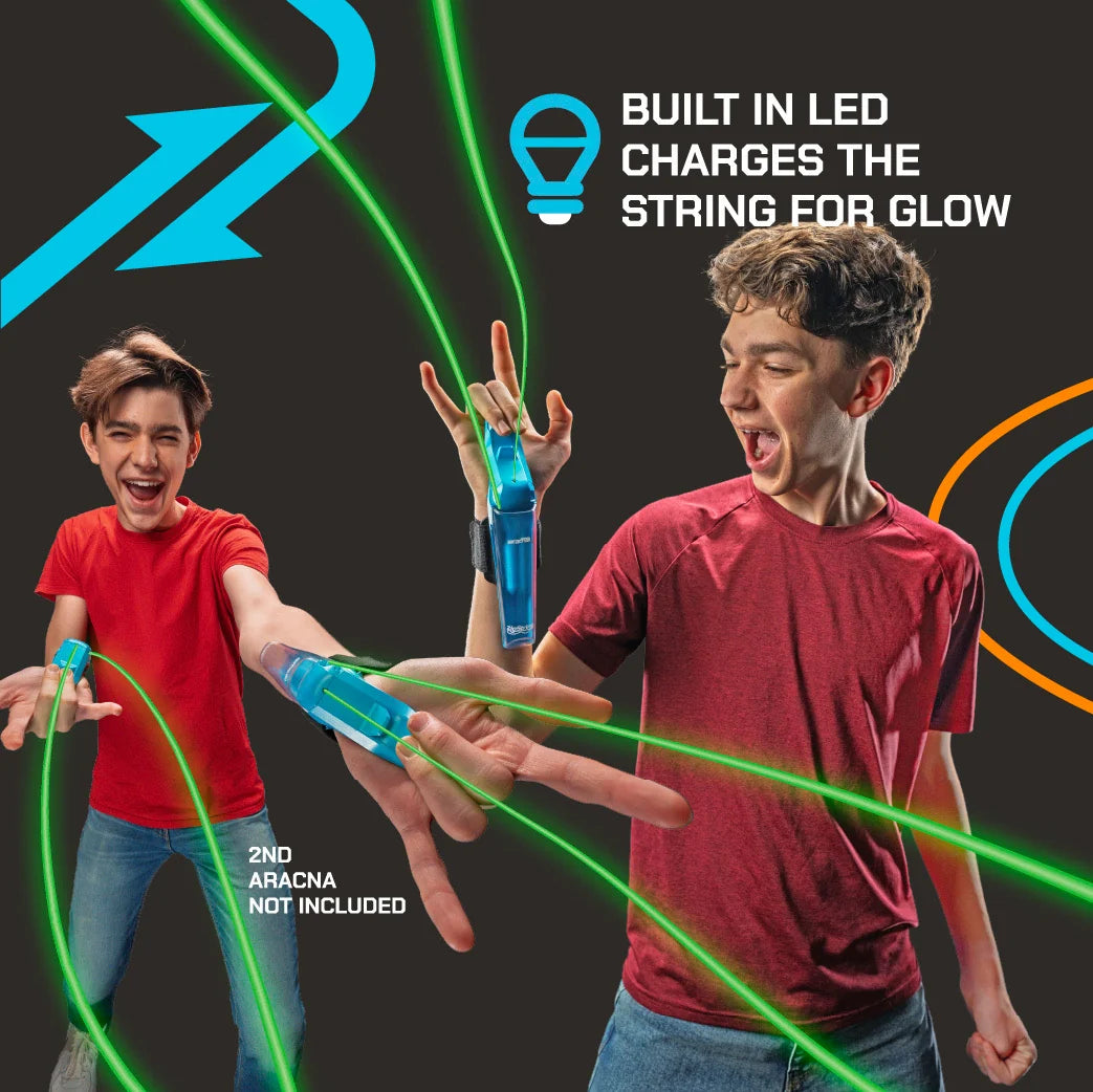 Kaiwatoy® Spider-Man Fluorescent Spring-Loaded Rope Toy | Superhero Network Shooting Action