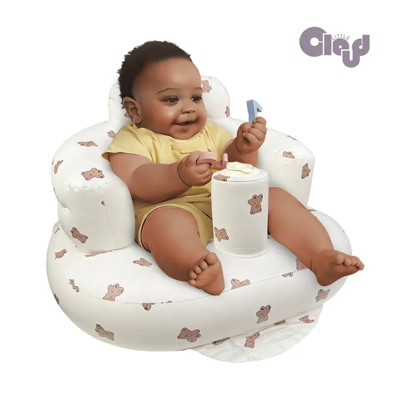 Kaiwatoy®Inflatable Baby Seat 3+ Months, Built-in Air Pump Baby Seat for Kids, Toddler, Breathable Cover,  Baby Essentials & Baby Items