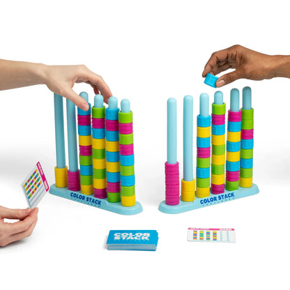 Color Stack Challenge-Fast-Paced Color Puzzle Game for Kids, Teens,and Families, Includes 2 Stack Racks, It's a quick and clever game for all ages!