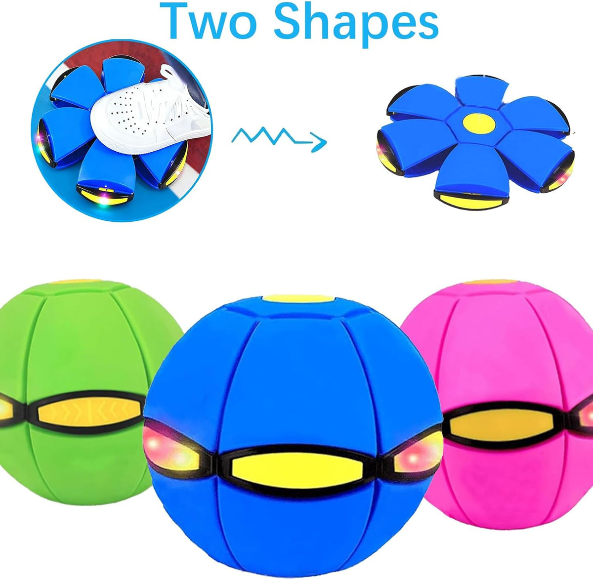 Kaiwatoy®Magic Ball, Kinder-Hüpfball, Eltern-Kind-Interaktion, frei zwischen zwei Formen umschaltbar, mit 6 Lichtern.