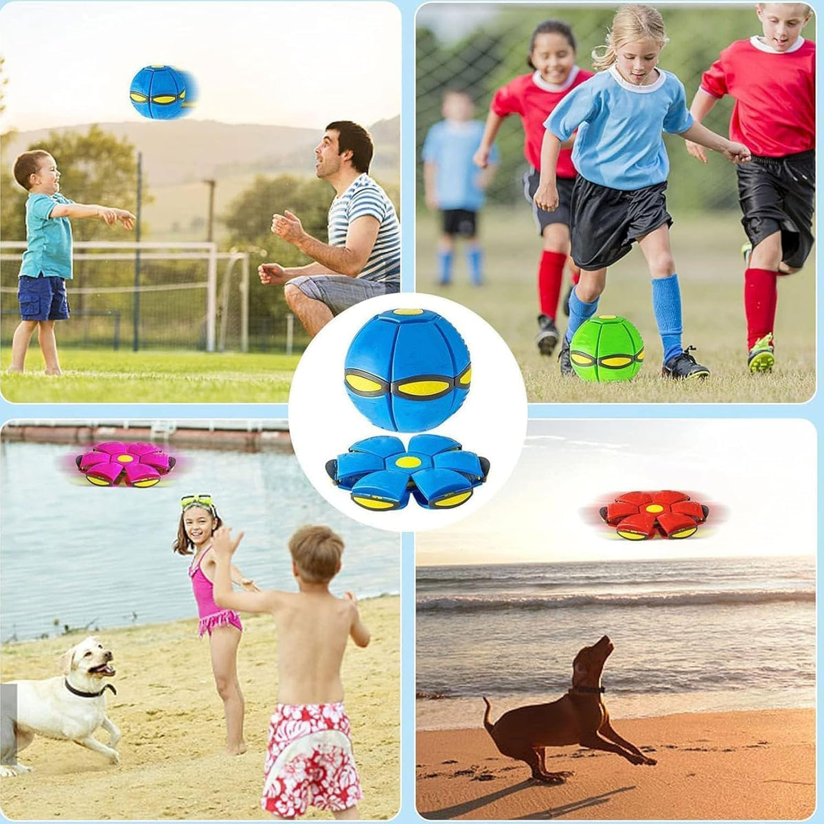 Kaiwatoy®Magic Ball, Kinder-Hüpfball, Eltern-Kind-Interaktion, frei zwischen zwei Formen umschaltbar, mit 6 Lichtern.