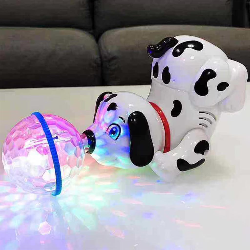 Kaiwatoy®Interactive Spinning Sea Lions /Dog Motorized Toy - Rotating Light Music Projection Singing Animal for Kids, Battery Powered
