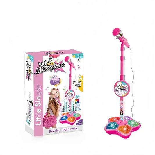 Kaiwatoy®Unleash Your Child's Inner Pop Star! This Karaoke Microphone Toy with Colorful LED Lights & Built-in Music Encourages Singing, Boosts Confidence, and Makes a Perfect Birthday Gift for children Aged 3+