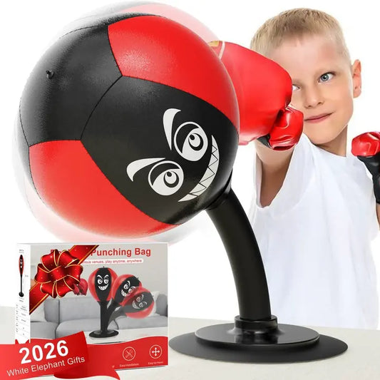Kaiwatoy®Desktop Punching Bag,Stress Buster with Suction Cup for Office Table and Counters, Funny Toys for Kids Coworkers and Friends