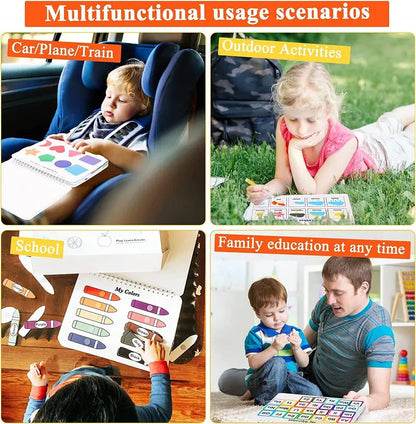 Kaiwatoy®[30 Activities] Montessori Busy Book for Kids, Preschool Learning Activities, Toddler Busy Board, Gifts for Toddlers, Busy Tots Bilingual Toddler Markers, Travel Student Painting Supplies, Teaching Supplies, Easter Gifts Easter Basket Stuffers