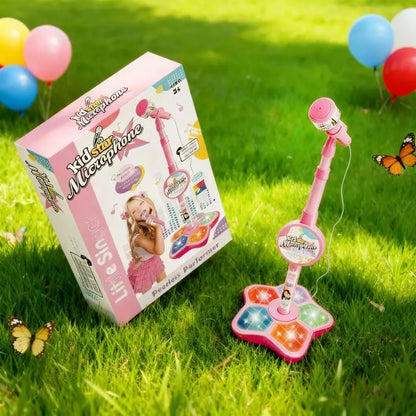 Kaiwatoy®Unleash Your Child's Inner Pop Star! This Karaoke Microphone Toy with Colorful LED Lights & Built-in Music Encourages Singing, Boosts Confidence, and Makes a Perfect Birthday Gift for children Aged 3+