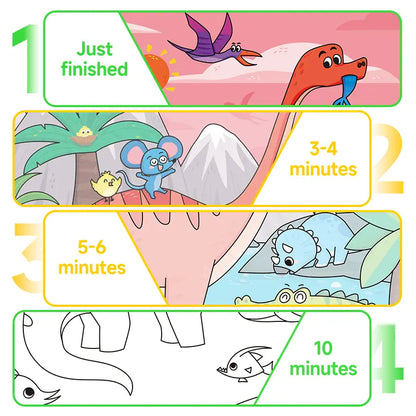 Kaiwatoy®4 pack Water Coloring and Doodle Books for Toddlers, Paint with Water Activity Books