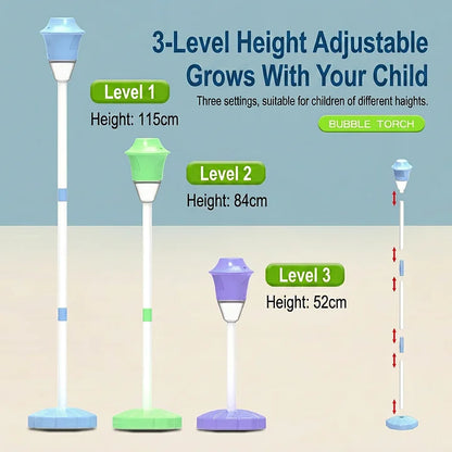 Kaiwatoy®Automatic Bubble Blaster for Kids - Music, Lights & Adjustable Height! Create Massive Bubbles for Outdoor Fun & Parties