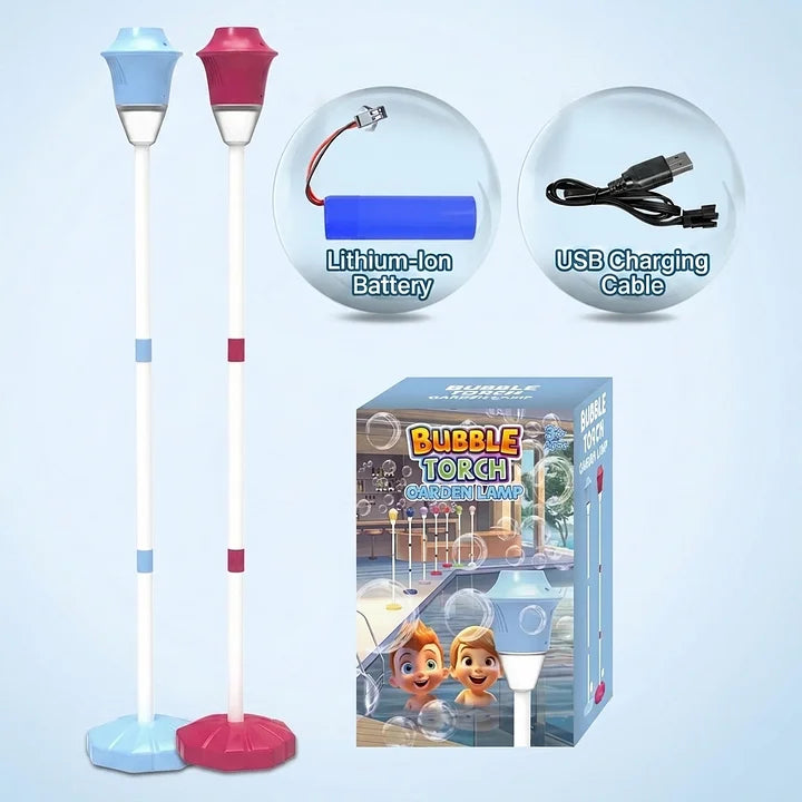 Kaiwatoy®Automatic Bubble Blaster for Kids - Music, Lights & Adjustable Height! Create Massive Bubbles for Outdoor Fun & Parties