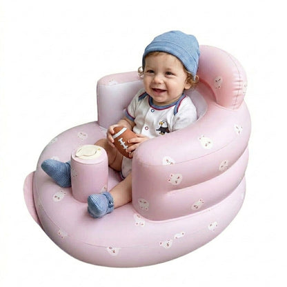 Kaiwatoy®Inflatable Baby Seat 3+ Months, Built-in Air Pump Baby Seat for Kids, Toddler, Breathable Cover,  Baby Essentials & Baby Items