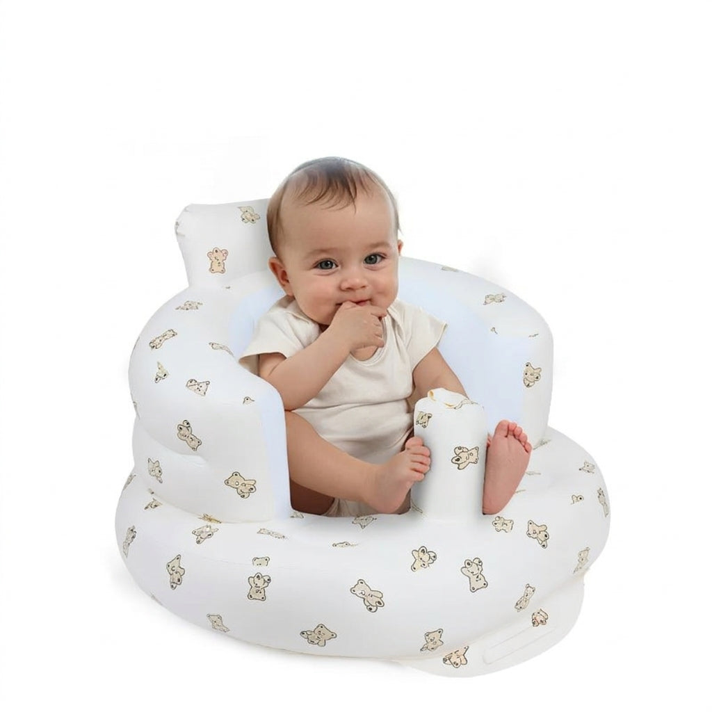 Kaiwatoy®Inflatable Baby Seat 3+ Months, Built-in Air Pump Baby Seat for Kids, Toddler, Breathable Cover,  Baby Essentials & Baby Items