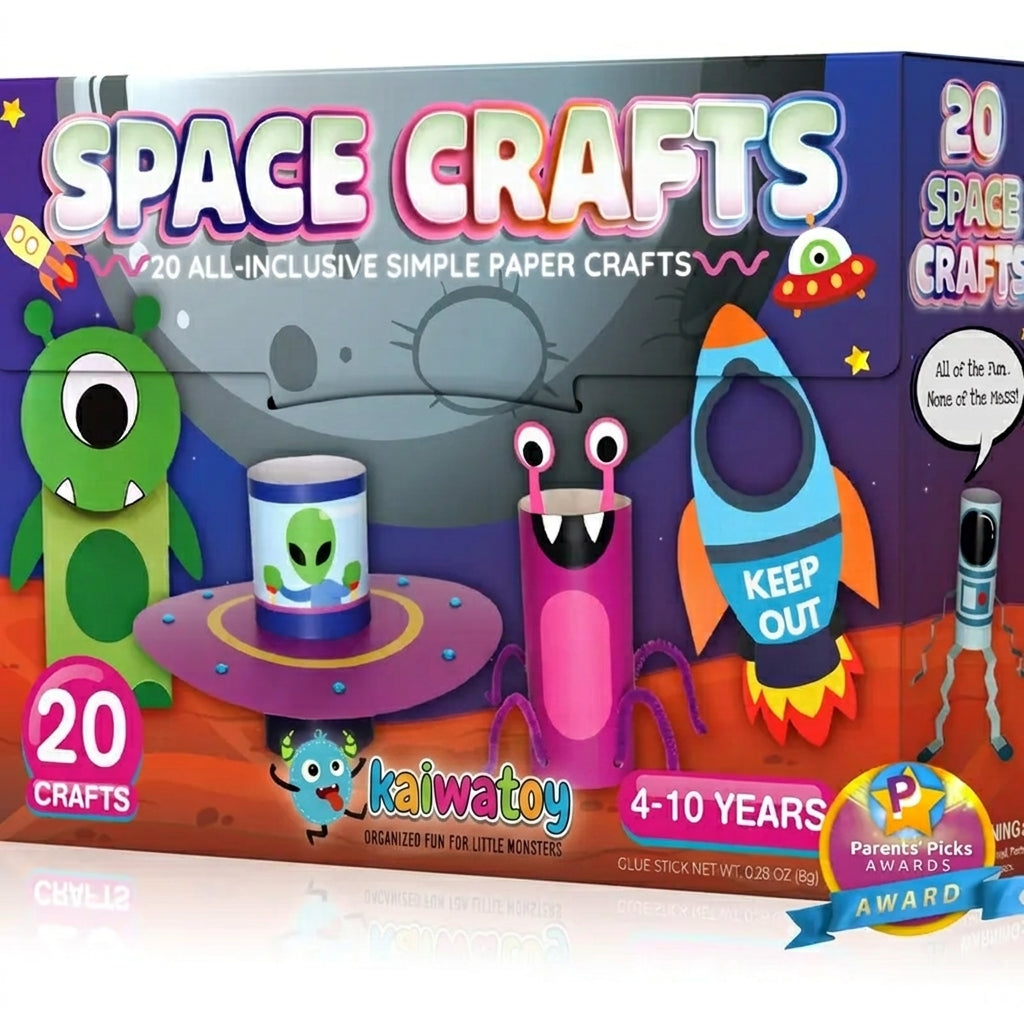 Kaiwatoy®Kids Craft Kits  20 Crafts in a Box - 20 Simple Paper Crafts for Kids Ages 3+
