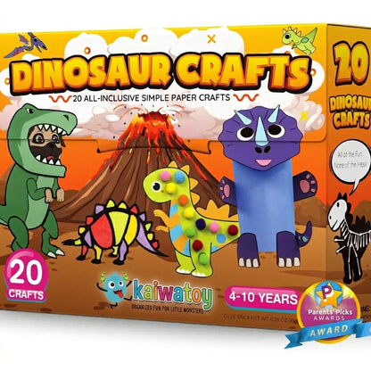 Kaiwatoy®Kids Craft Kits  20 Crafts in a Box - 20 Simple Paper Crafts for Kids Ages 3+
