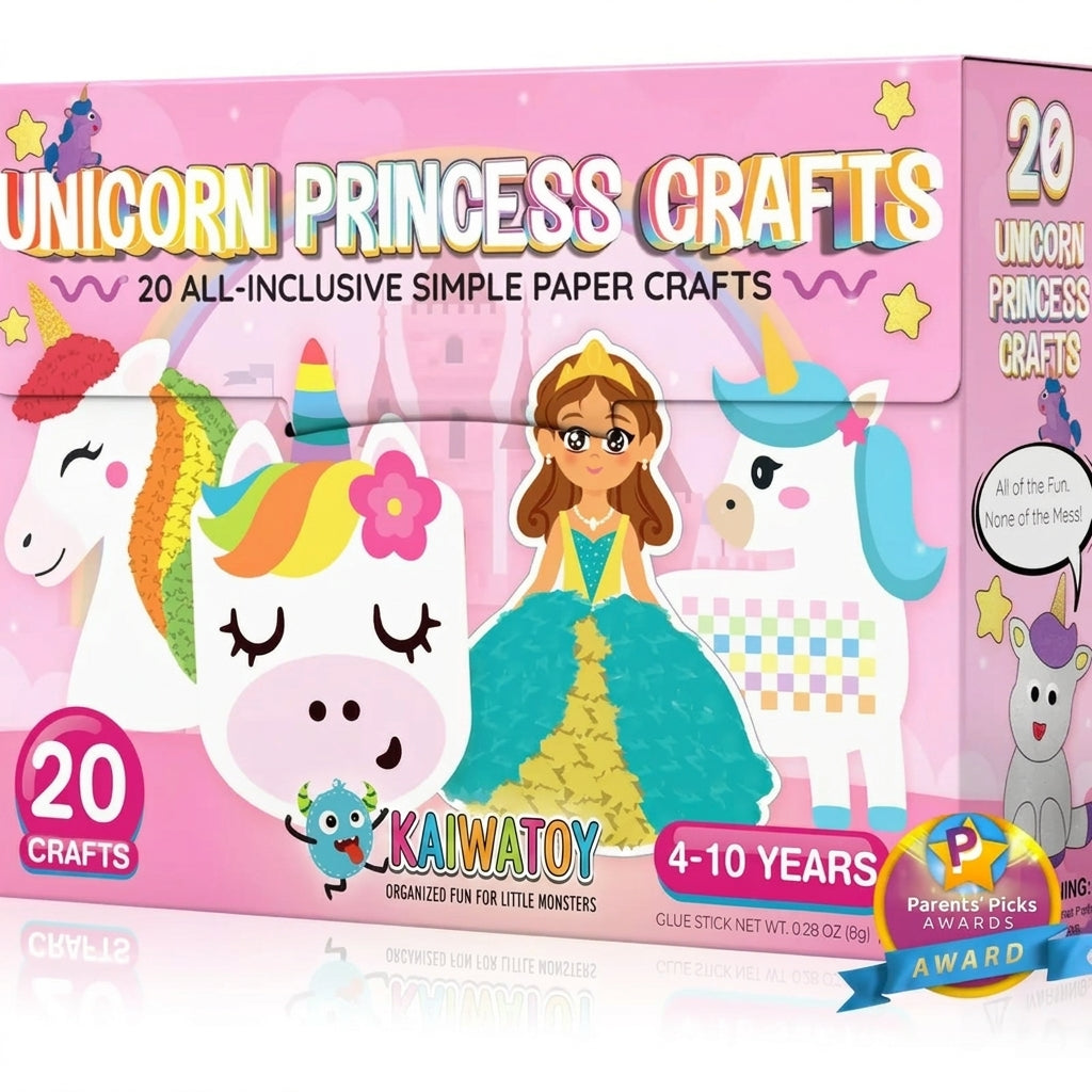 Kaiwatoy®Kids Craft Kits  20 Crafts in a Box - 20 Simple Paper Crafts for Kids Ages 3+